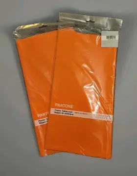 77015 Pantone Living Coral Plastic Tablecover 54 Inch X 108 2-pack 2019 Colorofyear Orange
