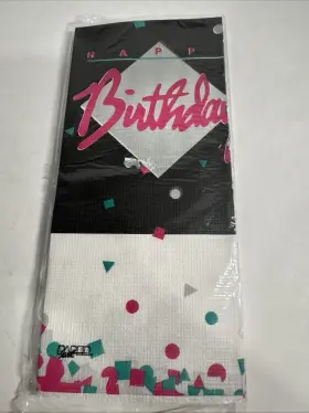 Paper Art 039938113056 New/sealed Vintage 1990 S Disposable Tablecloth Birthday Party Lot Of 4