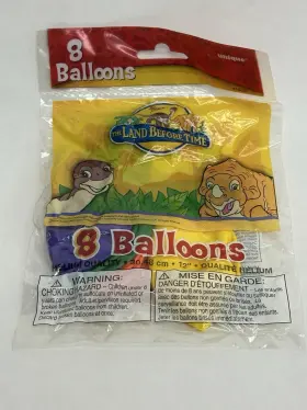 Paper Art 073525076058 The Land Before Time - Original Vintage 1997 Balloons 1 Pack Of 8