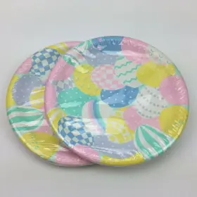 Paper Art 073525514017 Vintage Reed Pastel Easter Eggs Holiday Party 7 Inch Dessert Plates
