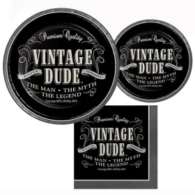 Paper Art 707691301439 Vintage Dude Party Package 16 Guest Plates And Napkins Birthday 48 Piece New