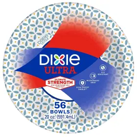 Paper Plates/bowls 782069281452 Dixie Ultra Heavy Duty 56 Count 20 Ounce 1 Pack