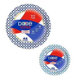 Paper Plates/bowls 782069281582 Dixie Ultra Heavy Duty Plate Bundle Large 10 1/16 Inch 44 Ct And S