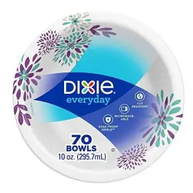 Paper Plates/bowls 782069281711 Dixie Exeryday Heavy Duty 70 Count 10 Ounce Pack Of 1