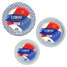 Pp-im-100m-mcr-ms Paper Plates/bowls Dixie Ultra Heavy Duty Plate And Bowl Bundle Large 10 1/16 Inch 22 Ct Me