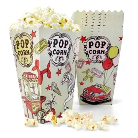 Papernain 696568421113 46 Oz 50-count Amusement Paper Popcorn Boxes Disposable Buckets