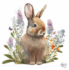 Paperproducts Design 102899 Beverage Napkins Belle Bunny- 2 Packs 133002622