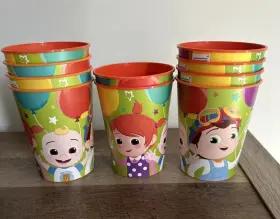 Party 011179208876 Cocomelon Reusable Plastic Birthday Cups 16 Oz Set Of 10 New Bpa Free