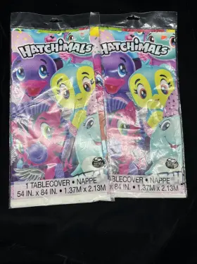 Party 011179593033 Lot Of 2 Hatchimals Plastic Table Cover Birthday Decoration Multicolor