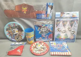 Party 011179797523 Toy Story 4 Birthday Supplies Decorations Serves Hats Cups Plates Look