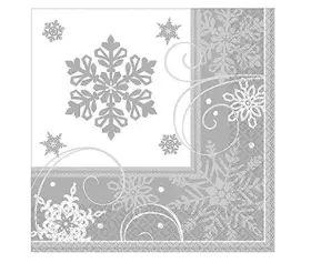 Party 013051597948 Sparkling Snowflake Christmas Tableware