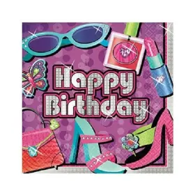 Party 048419691334 Bulk Lot 15 Pkgs Beverage Napkin Glitzy Girl Perfect For Resellers