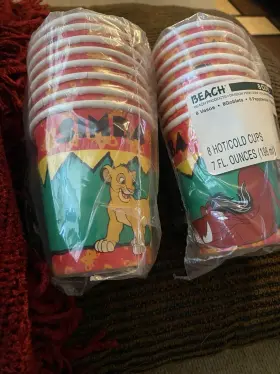 Party 076526306612 Lion King Vintage 1994 7oz Paper Cups 16 Birthday Supplies Simba Nala