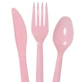 Party 639278649682 16 Forks Spoons And Knives Pink