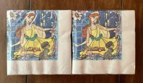650371 Party Anastasia 16 Ct Beverage 1997 Napkins Square- Supplies 5 Inch Square