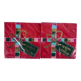 70234 Party Christmas Holiday Warm Wishes Napkins 20 Ct Ea 3 Ply 2 Packs New