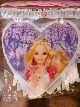 Party 726528164726 Birthday Barbie 12 Dancing Princess Banner And Cups 9oz 8 Per Package
