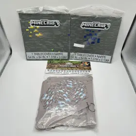 79353 Party Minecraft Table Cloth Cover 54in X 84in Birthday New Mojang