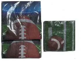 Party Celebrations 039938393571 Creations Tailgate Rush Paper Napkins 3-pack Sports Football