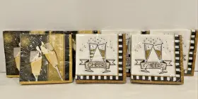 Party Creations 039938317928 New Years Champagne Beverage Napkins 5 Inch X By Lot 7