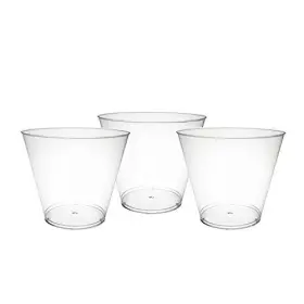 43219-6547 Party Essentials 300 Piece Hard Clear Plastic Cups Old Fashioned