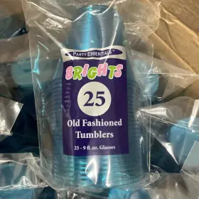 N92505 Party Essentials 1 9 Oz. Tumblers-neon Blue 25 Ct