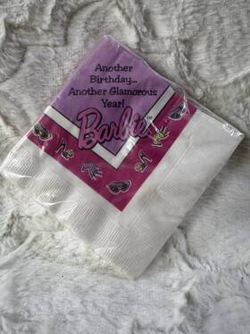Party Express 726528003933 Vintage Barbie Doll Paper Napkins Happy Birthday Pack Of 16 Luncheon Nos