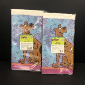 Party Express 726528017213 Lot Of 2 Vtg 2000 Scooby-doo Girl Paper Table Cover New