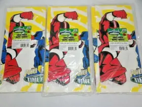 Party Express 726528038850 Power Rangers Time Force Paper Tablecloths Lot Of 3 New. Sealed 54 Inch X 89 1/4