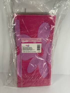 Party Express 726528139311 Lot Of 6 Vintage Barbie Table Covers 54 Inch X89 Nos 2001 Paper