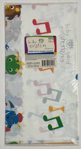 Party Express 726528182157 Baby Einstein Musical Print Plastic Table Cover Paper 54 Inch X 102 New