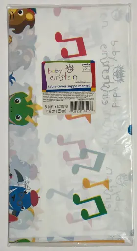 Party Express 726528182157 Baby Einstein Musical Print Plastic Table Cover Paper 54 Inch X 102 New