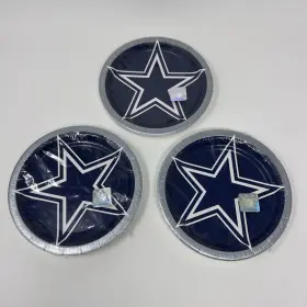 Pl3013 Party Express Dallas Cowboys Paper Plates 18 7 Inch Diameter Sealed 3 Packs 54 Total