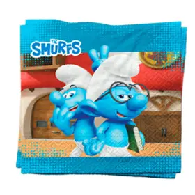 Party Factory 260771344185 Smurfsft 20 Paper Napkins 12.9x12.9 Inch Colorful 3-ply Disposa