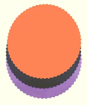Party Favors Plus 648412057641 Halloween Purple-black-orange 14 Inch Round Paper Placemats Scalloped - 24 Pcs