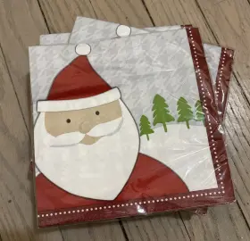 60898 Party Impressions Santa Nordic Beverage Christmas Napkins Serviettes Sealed 3 Pks X 16 2ply