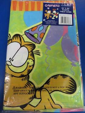 Party Magic Gp01-tcga01-01 Garfield Birthday Rare Retro Cartoon Cat Decoration Plastic Tablecover