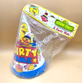 B1193fh Party Makers Vintage 1990 Sesame Street Hats - Set Of 8 Brand New