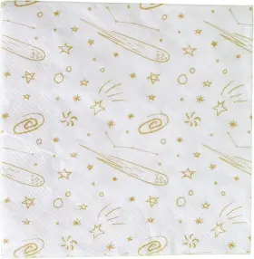 Pp-03-04-04-20 Party Galaxias Large Napkins Set Of 16 Galaxy Paper Nakpins