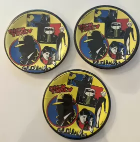 R-1300-p7 Party Dick Tracy Plate Lot 3x New Old Stock Packages Never Opened Beach