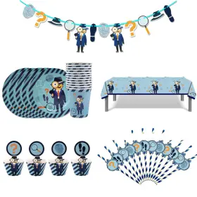 Party Talent 711745626607 73 Piece Detective Spy Secret Agent Theme Supplies Birthday Decoration Table