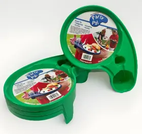 Partypal 016346200325 New Original Party Pal Trays- Set Of 4 Green- Camping Game Day Tailgating