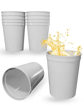 Partyprints 797059387045 10 Pack 16oz White Reusable Plastic Cups Bpa Free Party Stadium Tumblers Bulk Partyprints 797059387045 10 Pack 16oz White Reusable Plastic Cups Bpa Free Party Stadium Tumblers Bulk