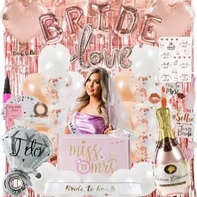 Partyville 741718794736 Bachelorette Party Decorations - 120 Pc Bridal Shower With Bride To