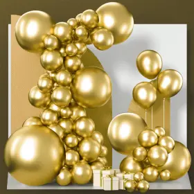 B0cjlt8rgj Partywoo 127 Gold Balloons Assorted Sizes 5-36 Inch For Parties And Decor