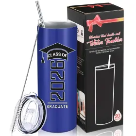 Hz-patelai-859362 Patelai Class Of 2026 Graduate Travel 20 Ounces Dark Blue Black And White