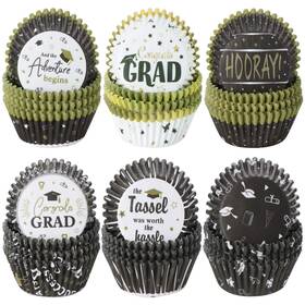 Patelai Liners-05 600 Pcs 2026 Graduation Cupcake Liners Congrats Diploma Paper Gra