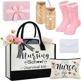 Paterr-tumblers-1704 Paterr 7 Pcs Nurse Gift Set Nursing Graduation For Women Glass Coffee