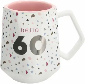75305 Pavilion Gift Company Hello 6017 Ounce Geometric Cup Confetti Birthday Mug C