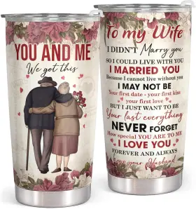 Pawzity 860008543592 Gifts For Wife From Husband - Wedding 20 Ounces Tumbler